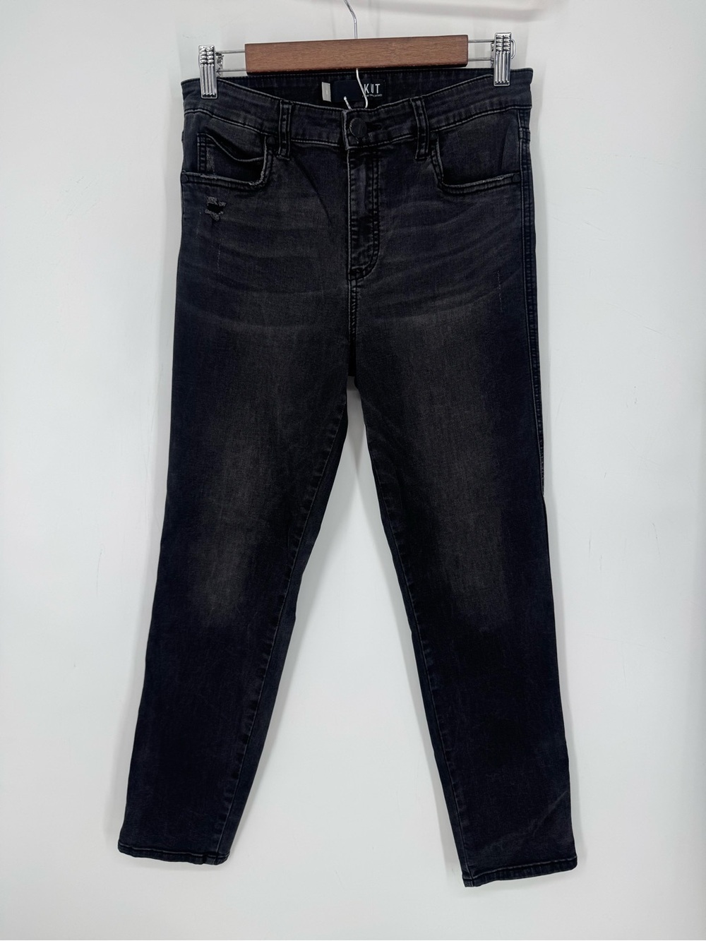 Kut from the Kloth Women's Black Skinny Jeans Neutral Minimalist Casual Size 8